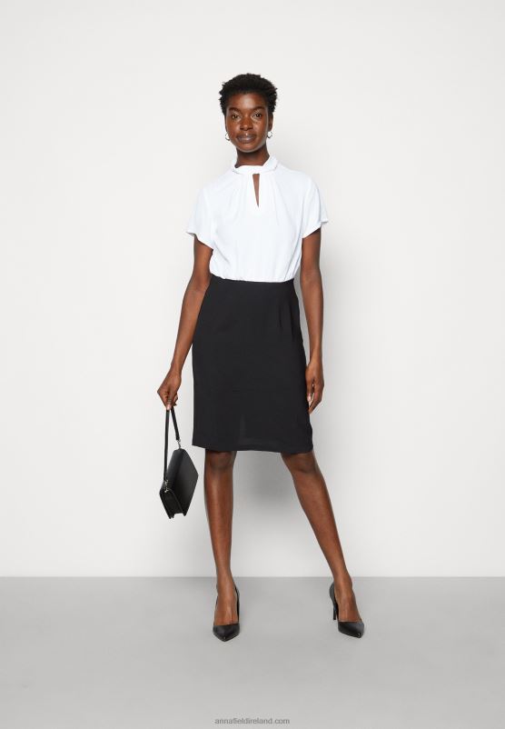 Z62T200 Women Anna Field Shift Dress Black/White