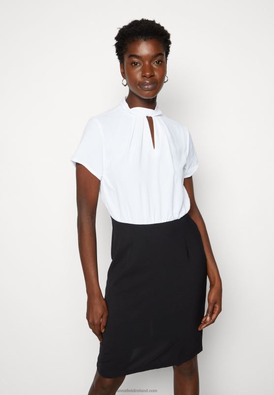 Z62T200 Women Anna Field Shift Dress Black/White