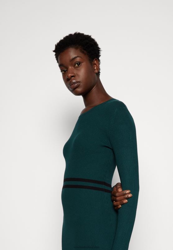 Z62T201 Women Anna Field Jumper Dress Dark Green/Black