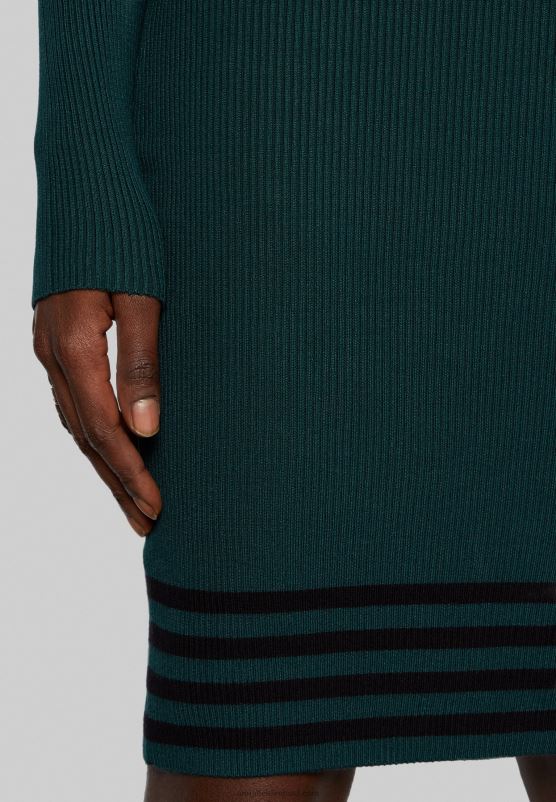 Z62T201 Women Anna Field Jumper Dress Dark Green/Black