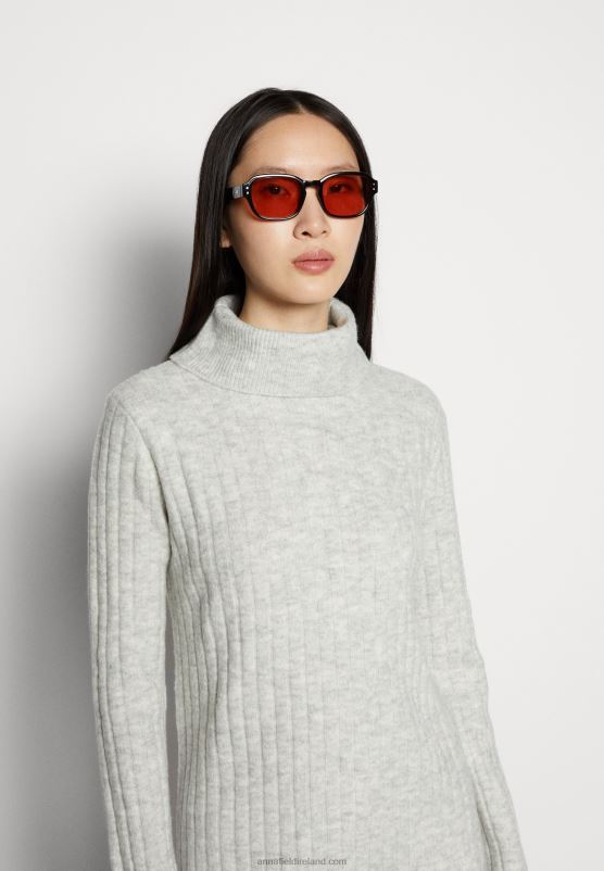 Z62T213 Women Anna Field Jumper Dress Mottled Light Grey