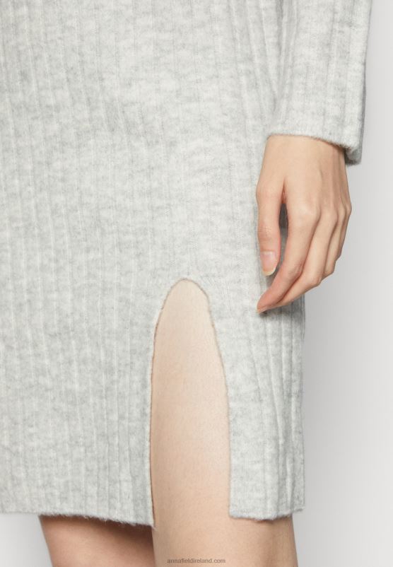 Z62T213 Women Anna Field Jumper Dress Mottled Light Grey