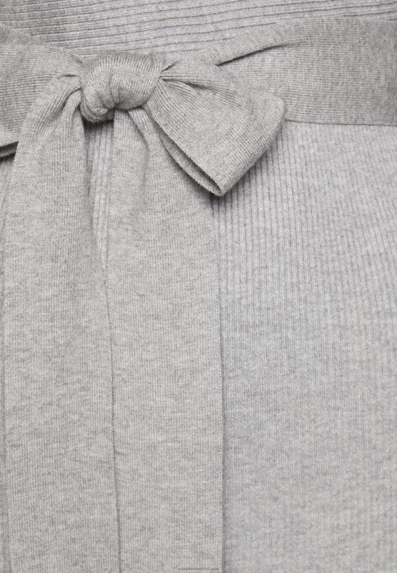 Z62T216 Women Anna Field Wrap V Ausschnitt Mini Strickkleid Mit GRtel Shift Dress Mottled Grey