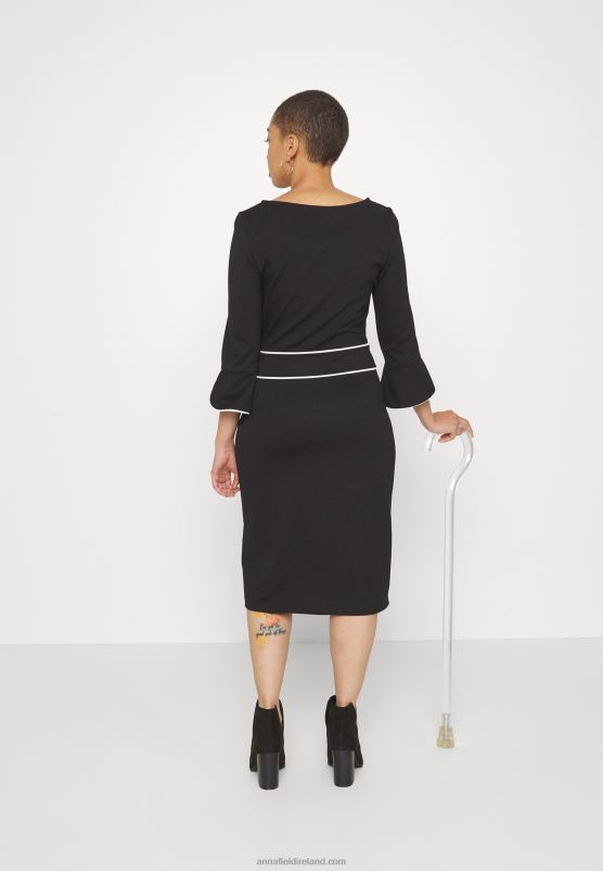 Z62T218 Women Anna Field Shift Dress Black