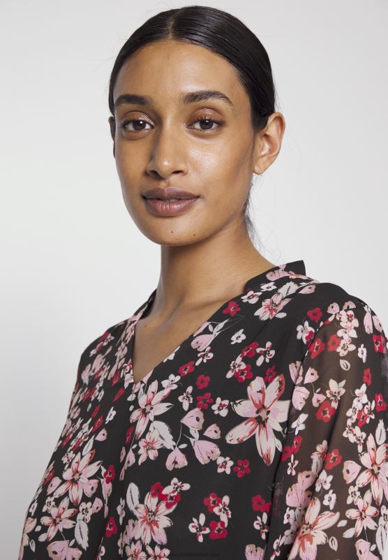 Z62T31 Women Anna Field Day Dress Pink/Black/Multi-Coloured