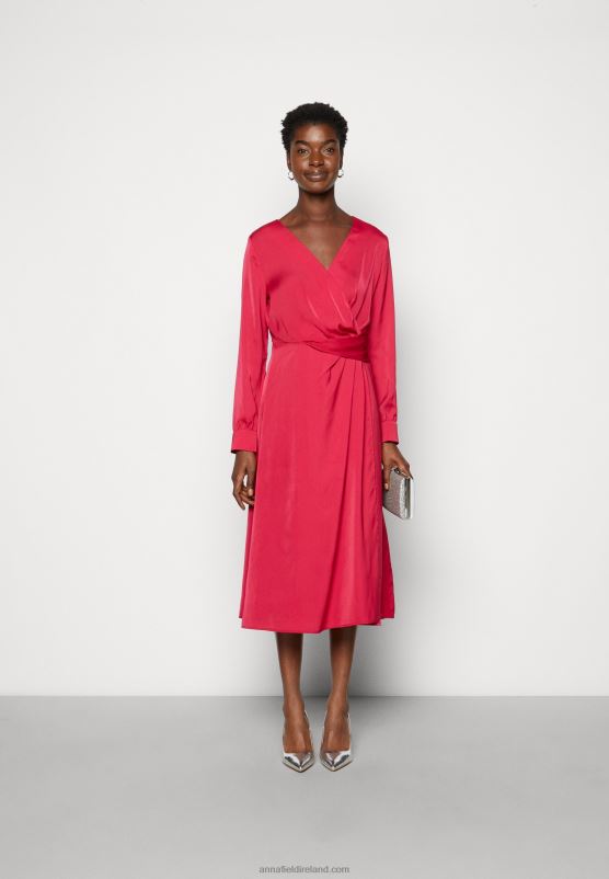 Z62T32 Women Anna Field Cocktail Dress Party Dress Red