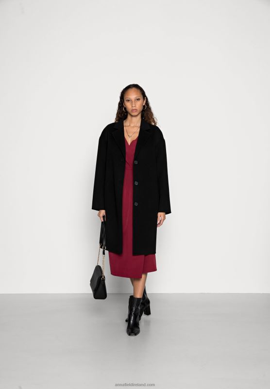 Z62T33 Women Anna Field Cocktail Dress Party Dress Dark Red