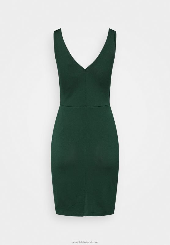 Z62T39 Women Anna Field Jersey Dress Dark Green