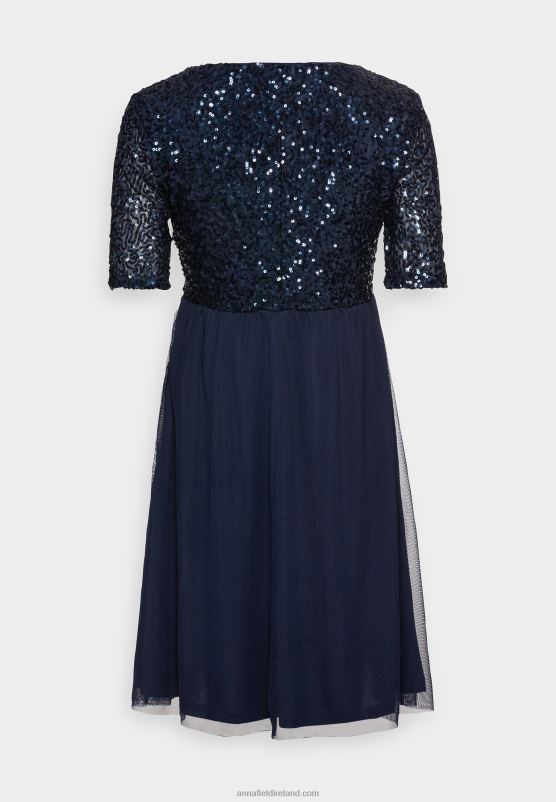 Z62T40 Women Anna Field Cocktail Dress Party Dress Dark Blue