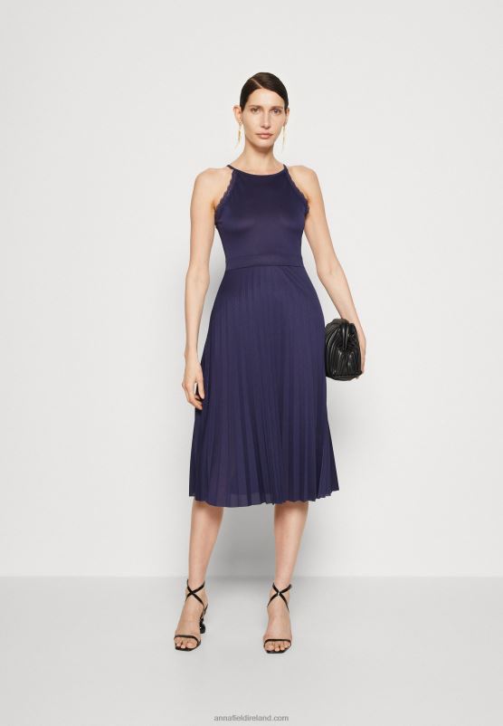 Z62T45 Women Anna Field Cocktail Dress Party Dress Dark Blue