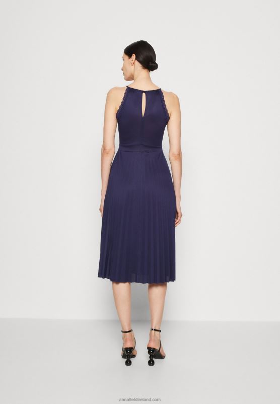 Z62T45 Women Anna Field Cocktail Dress Party Dress Dark Blue