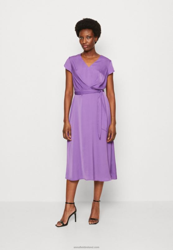 Z62T49 Women Anna Field Cocktail Dress Party Dress Purple