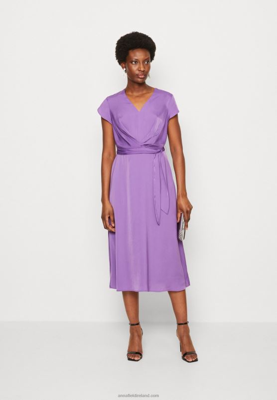 Z62T49 Women Anna Field Cocktail Dress Party Dress Purple