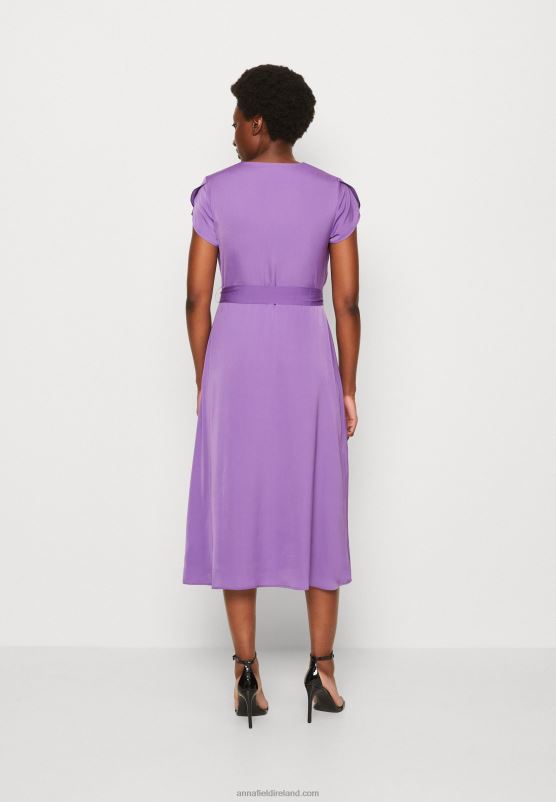 Z62T49 Women Anna Field Cocktail Dress Party Dress Purple
