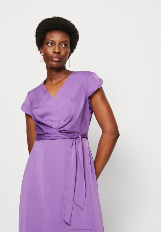 Z62T49 Women Anna Field Cocktail Dress Party Dress Purple