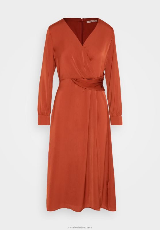 Z62T54 Women Anna Field Cocktail Dress Party Dress Brown