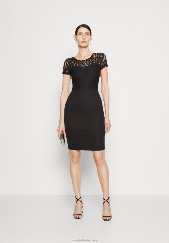 Z62T58 Women Anna Field Jersey Dress Black