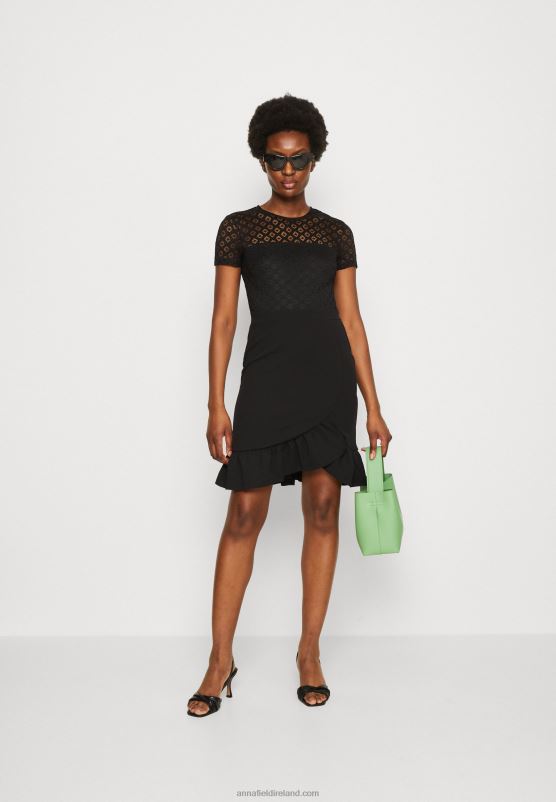 Z62T60 Women Anna Field Cocktail Dress Party Dress Black