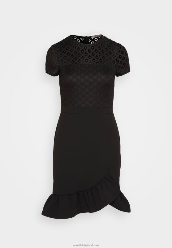 Z62T60 Women Anna Field Cocktail Dress Party Dress Black