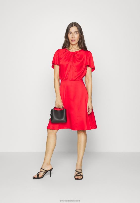 Z62T62 Women Anna Field Cocktail Dress Party Dress Red