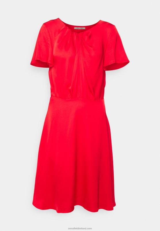 Z62T62 Women Anna Field Cocktail Dress Party Dress Red