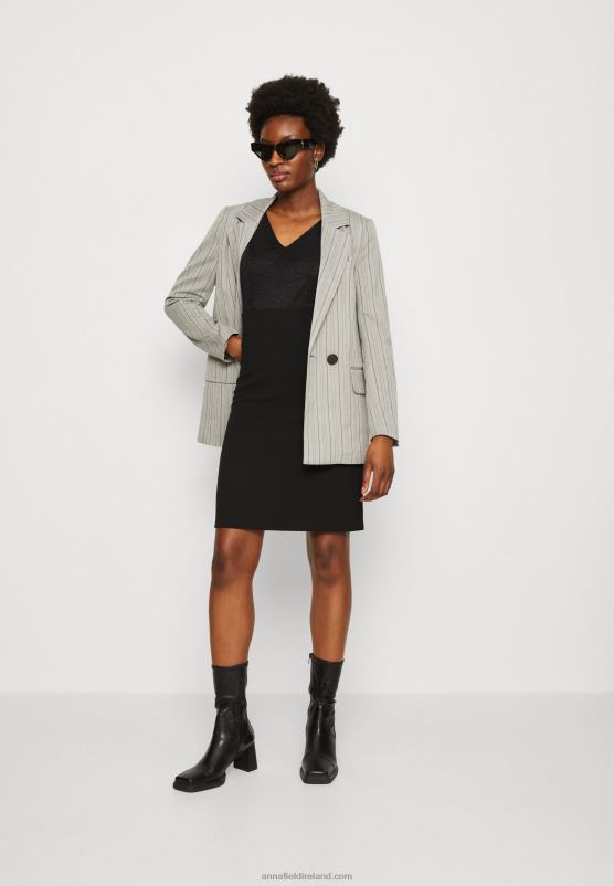 Z62T63 Women Anna Field Jersey Dress Black