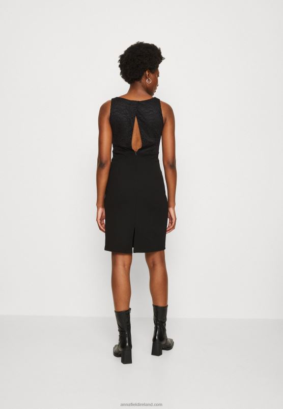 Z62T63 Women Anna Field Jersey Dress Black