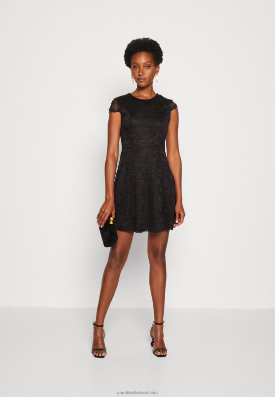 Z62T64 Women Anna Field Cocktail Dress Party Dress Black