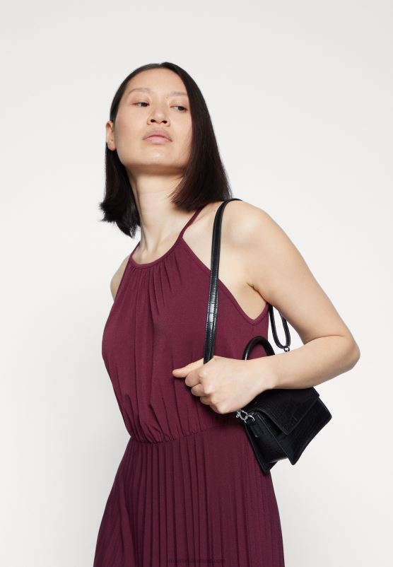 Z62T65 Women Anna Field Cocktail Dress Party Dress Dark Red