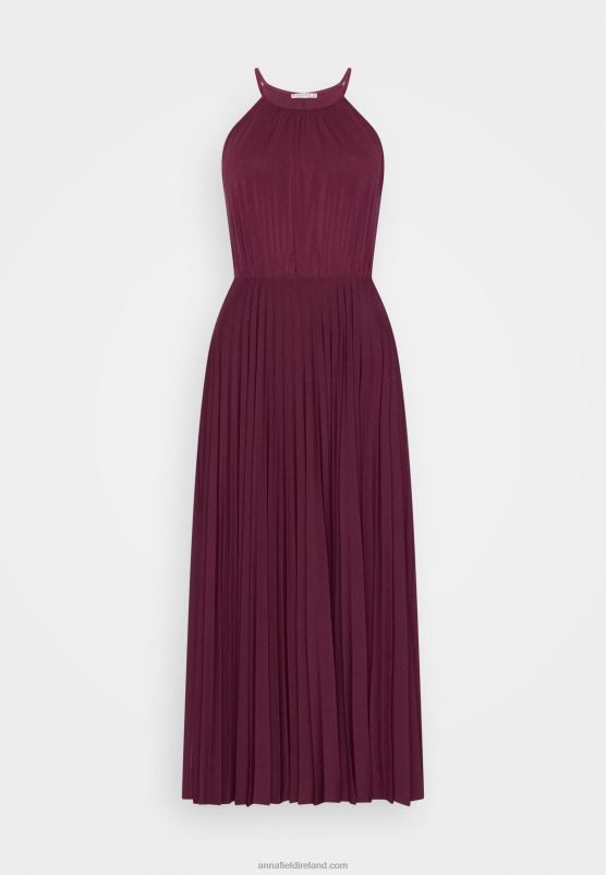 Z62T65 Women Anna Field Cocktail Dress Party Dress Dark Red