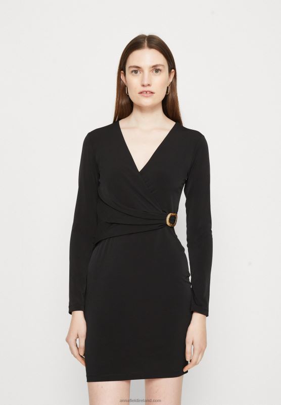 Z62T66 Women Anna Field Jersey Dress Black