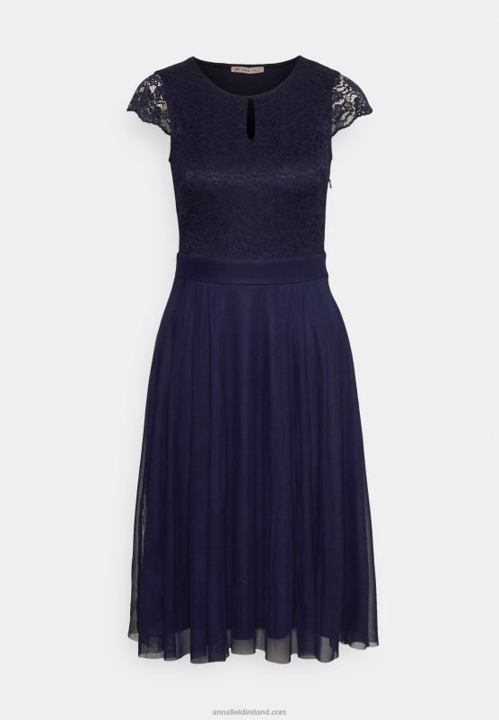 Z62T69 Women Anna Field Cocktail Dress Party Dress Dark Blue