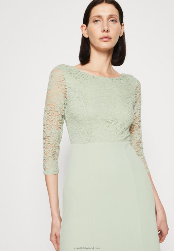 Z62T76 Women Anna Field Jersey Dress Light Green