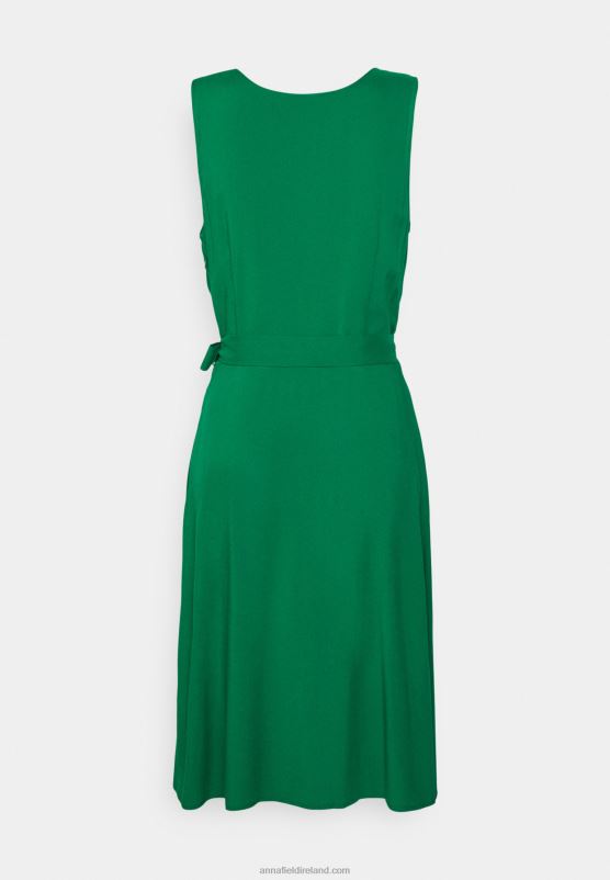 Z62T7 Women Anna Field Volant Midi Dress Day Dress Green