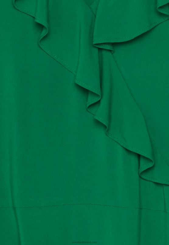 Z62T7 Women Anna Field Volant Midi Dress Day Dress Green