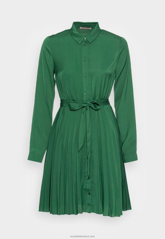 Z62T80 Women Anna Field Shirt Dress Dark Green