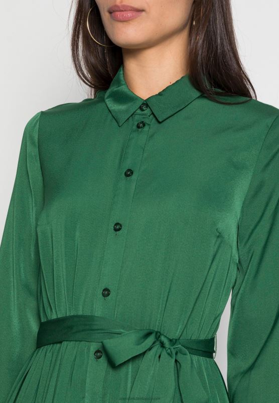 Z62T80 Women Anna Field Shirt Dress Dark Green