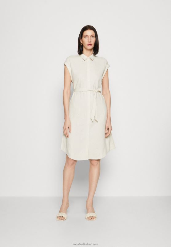 Z62T82 Women Anna Field Shirt Dress Beige