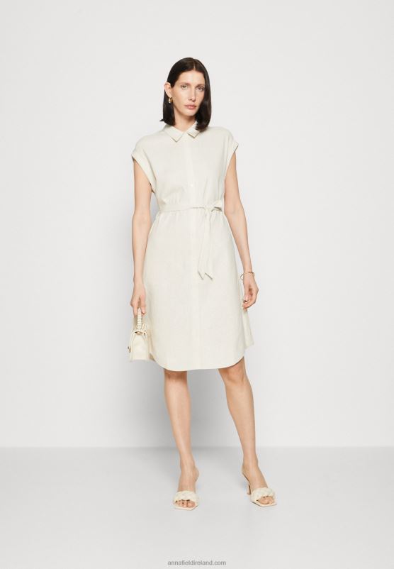 Z62T82 Women Anna Field Shirt Dress Beige