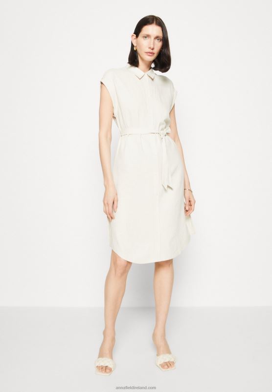 Z62T82 Women Anna Field Shirt Dress Beige