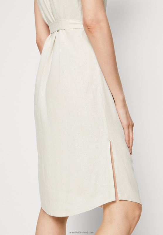 Z62T82 Women Anna Field Shirt Dress Beige