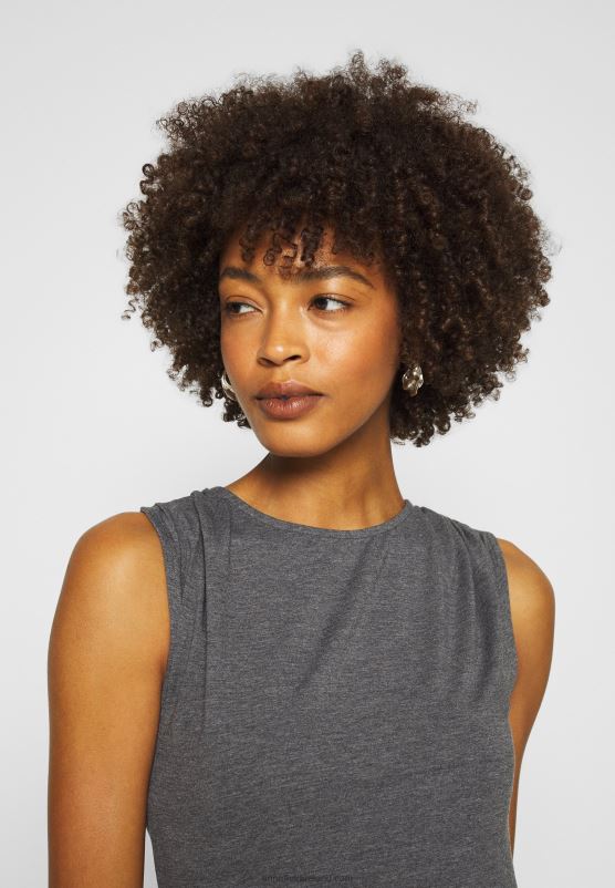 Z62T94 Women Anna Field Shift Dress Grey Marl