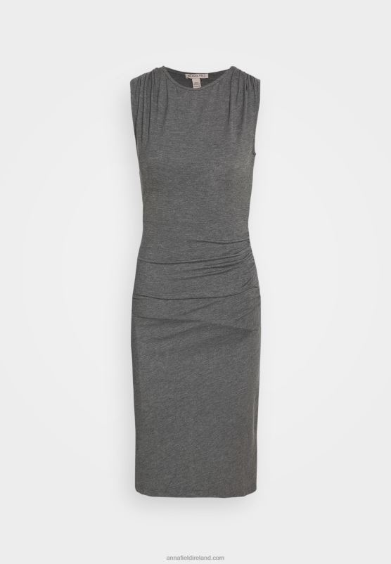 Z62T94 Women Anna Field Shift Dress Grey Marl