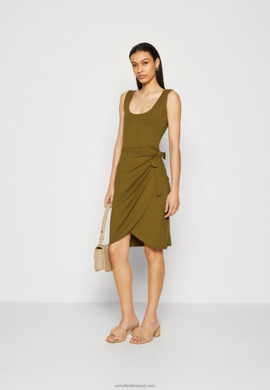 Z62T97 Women Anna Field Jersey Dress Olive