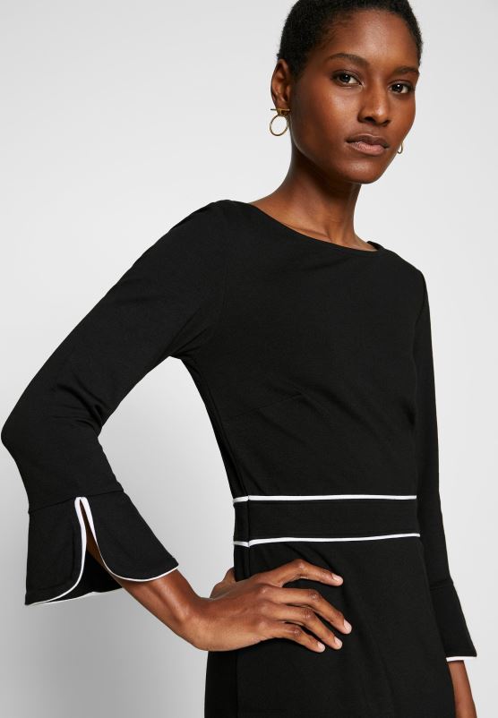 Z62T98 Women Anna Field Shift Dress Black/White