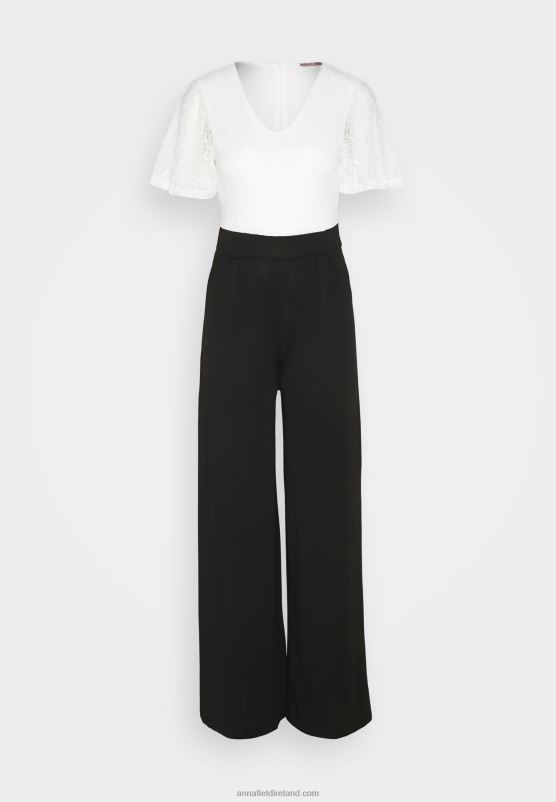Z62T865 Women Anna Field Jumpsuit White/Black