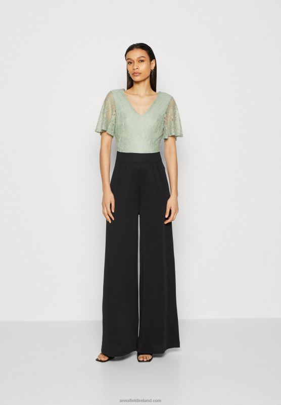 Z62T871 Women Anna Field Jumpsuit Light Green/Black