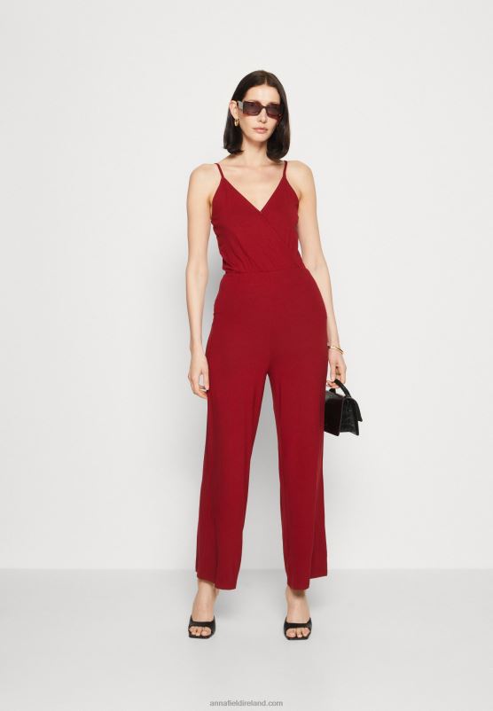 Z62T882 Women Anna Field Jumpsuit Dark Red