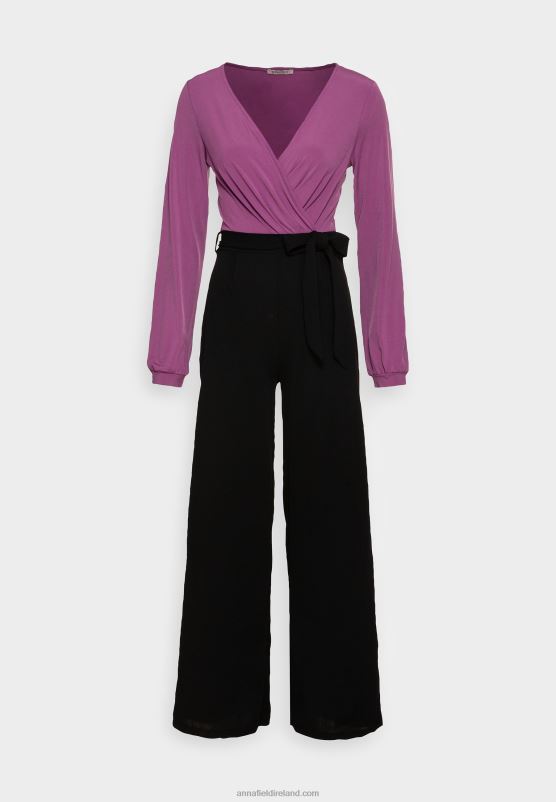 Z62T887 Women Anna Field Jumpsuit Purple/Black
