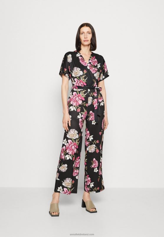 Z62T888 Women Anna Field Jumpsuit Black/Multi-Coloured